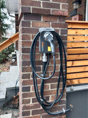 EV charger installed at residential property