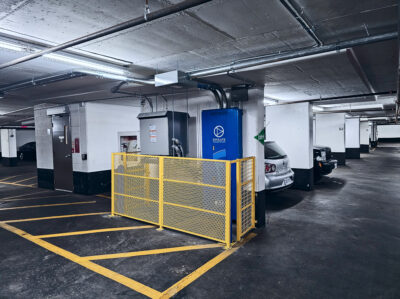 EV charger installed at parking lot