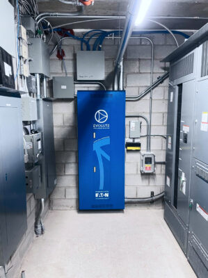 EV charger installed at parking lot