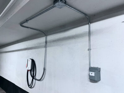 EV charger installed at parking lot
