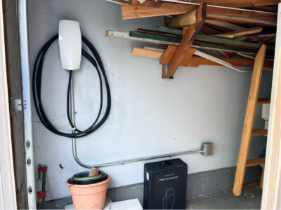 EV charger installed at residential property